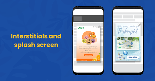 Interstitial and splash screen ads